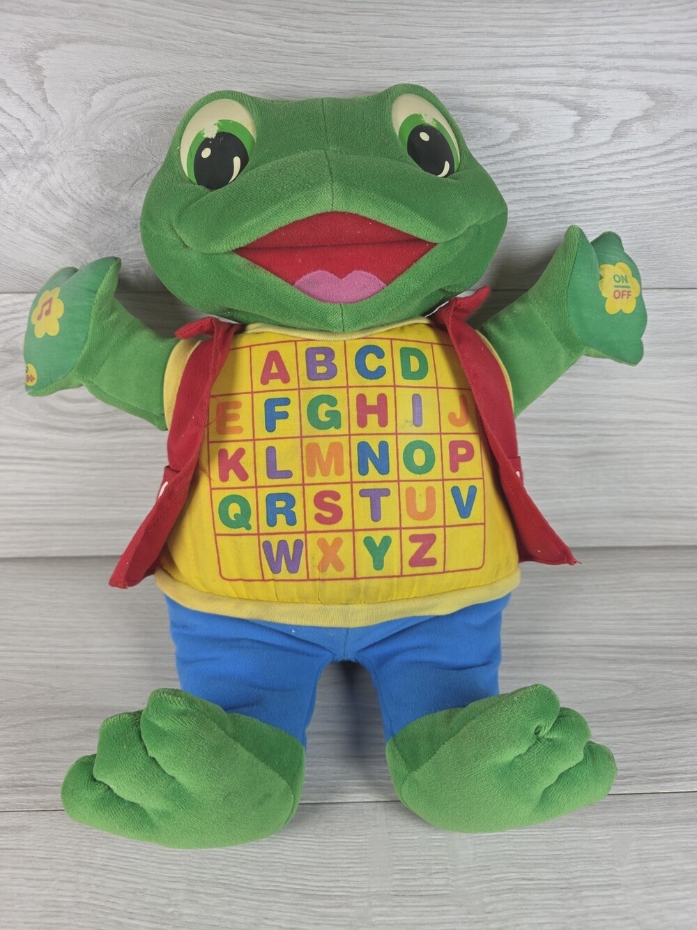 LeapFrog Plush Frog Plush w Alphabet Shirt Educational SU15